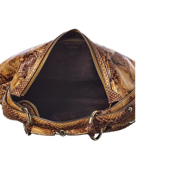 Gucci Limited Edition Natural Python Leather Horsebit Hobo Bag (Authentic Pre-
O - Picture 4 of 6
